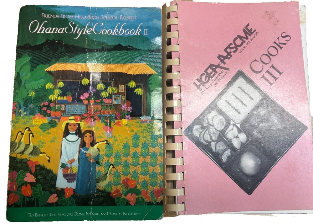 Ohana Style Cookbook II & Hgea-Afscme Cooks III Recipe Books 1995 - Lot 2